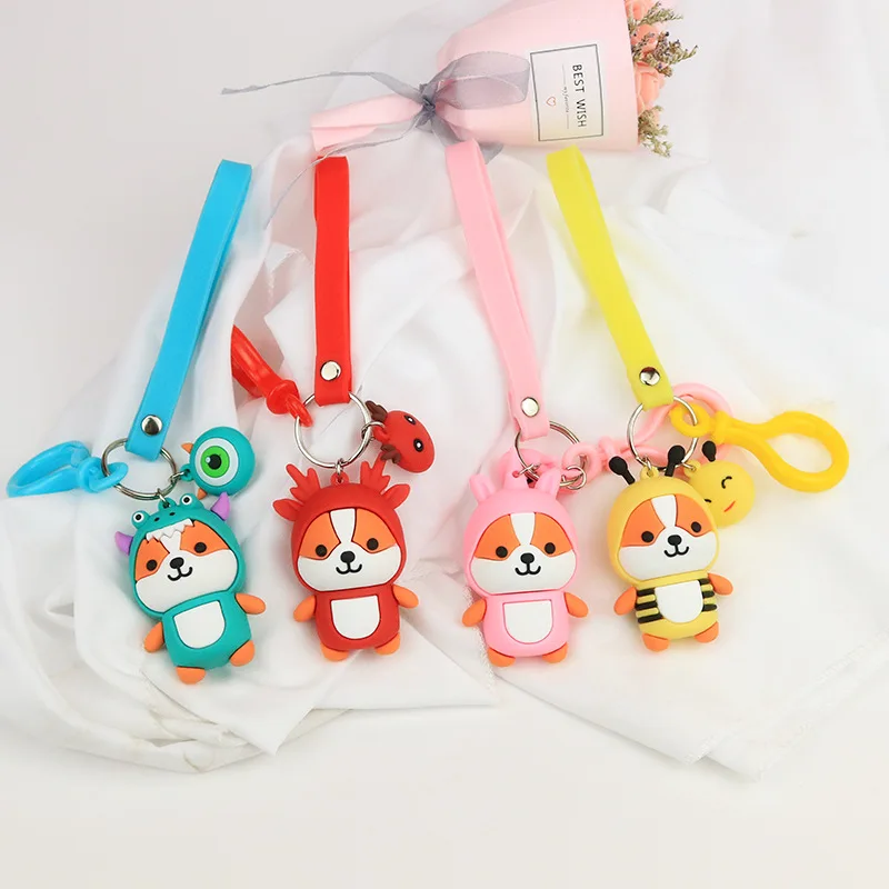 

1pc Cartoon cute little squirrel keychain car key pendant lady girl charm bag pendant keychain car new key ring jewelry gift