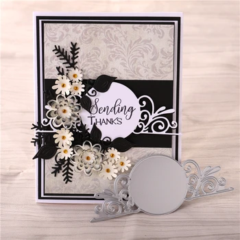 

DiyArts Lace Circle Dies Metal Cutting Dies for Scrapbooking Card Making Album Paper Craft Embossing Frame Die cut
