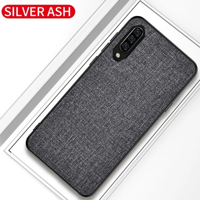 Luxury Fabric Cloth Phone Case For Sony xperia 10III  1III  5II  Xperia1 5III ACE II  Slim Soft Bumper Hard PC Back Cover gray