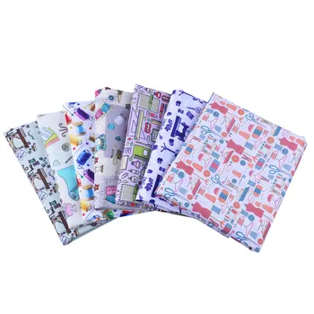 

50*140CM Sewing machine Polyester cotton Fabric Patchwor Printed for Tissue Kids Home Textile for Sewing Doll Dress Curtain