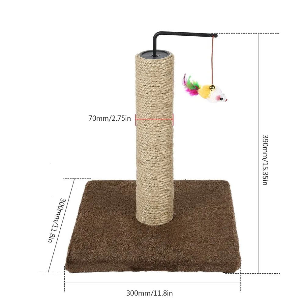 UK M6-2 Pet Cat's Tree Climbing Frame Toy with Fish Shape Bell Toy Cat Scratching Posts Cat Scratch Board Jumping Training Toy