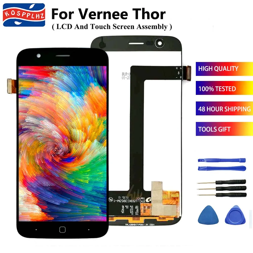 ЖК дисплей и дигитайзер сенсорного экрана для Vernee Thor сменный сенсорный экран 100%