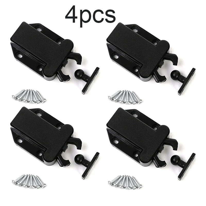 

4pcs Wardrobe Push To Open Catch Door Latch Touch Drawer Cupboard Hardware Kit