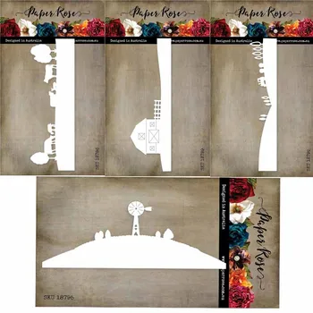 

Metal cutting dies Farm scene cut die mold decoration Scrapbook paper craft knife mould blade punch stencils die
