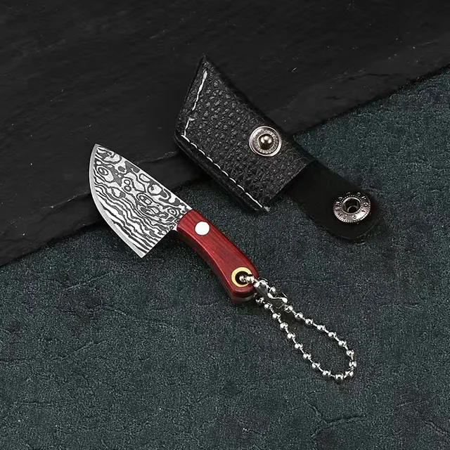 Mini kitchen Knife Unboxing Portable Small Blade Wine Bottle Opening Paper Cutting EDC Keychain Hanging Multi Survival Tools E D