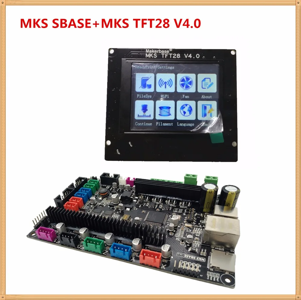 MKS SBASE V1.3 материнская плата+ MKS TFT28 V4.0 сенсорный дисплей полноцветный TFT FDM принтер части управления все в одном 3D DIY kit