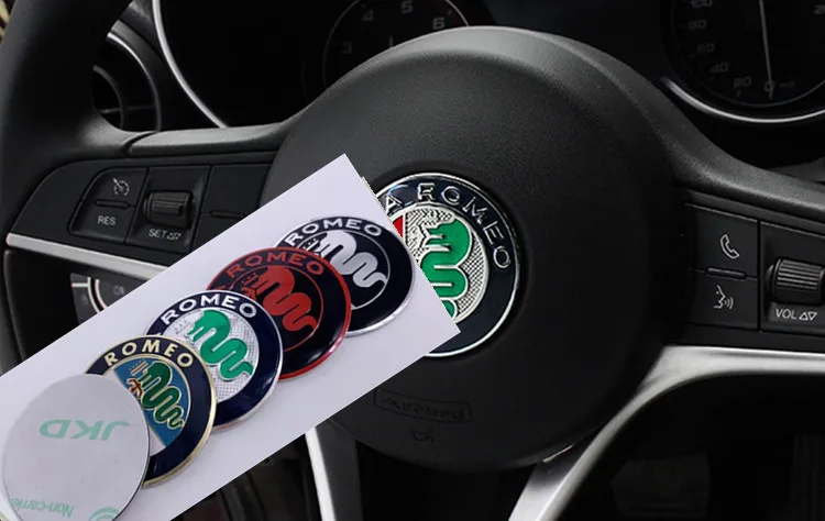 Значок на руль автомобиля 40 мм 4 см эмблема-наклейка для ALFA ROMEO 147 156 166 159 Giulia Stelvio 4C 8C
