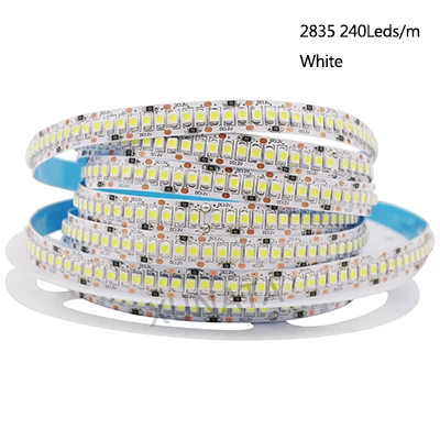 5M DC12V Светодиодная лента Лента SMD 5054 2835 5630 120Leds / m Водонепроницаемая светодиодная лента Гибкая светодиодная лента Светодиодные ленты Светодиодные лампы - Испускаемый цвет: 2835 240leds White