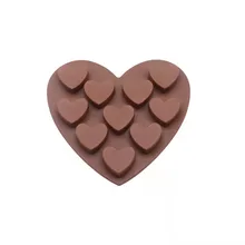 10 love chocolate mold valentine's Day baking mold cake mold love silicone DIY baking mold