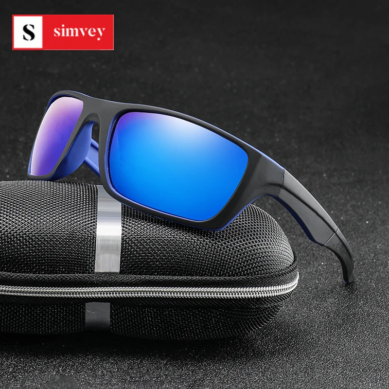 Fashion Blue Mirrored Sunglasses for Women Men Outdoor Sports Driving Shades