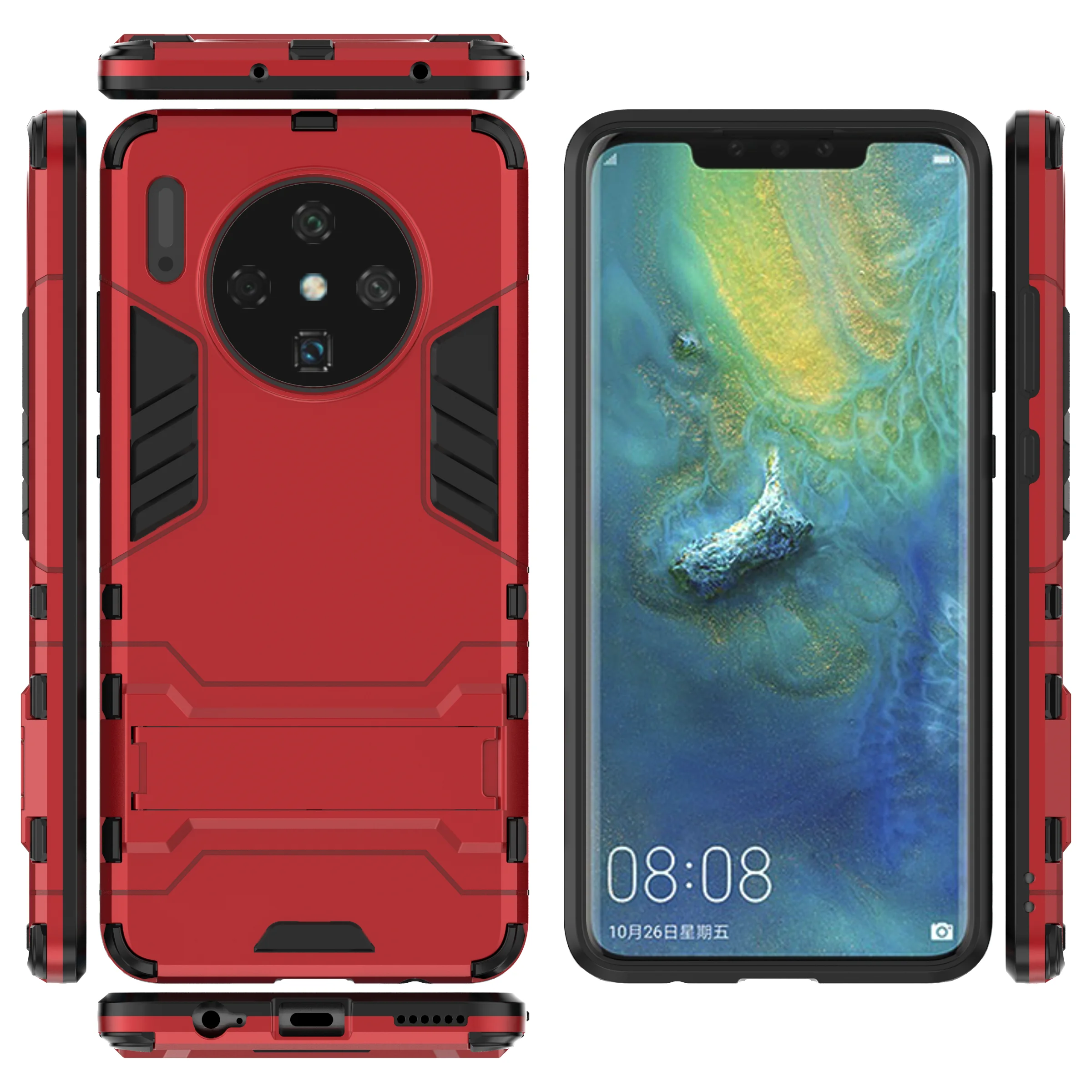 Tigenkey для huawei mate30pro p30pro p30 p30lite mate20x mate20pro mate20 Чехол чехол-накладка повышенной прочности с протекторным рисунком и подставкой противоударный чехол