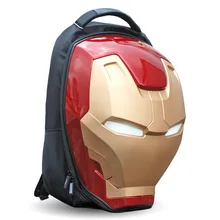 3D Светящийся рюкзак с глазами Железного человека рюкзаки Мстители водонепроницаемые мужские женские сумки роскошные дизайнерские рюкзаки рюкзак для путешествий