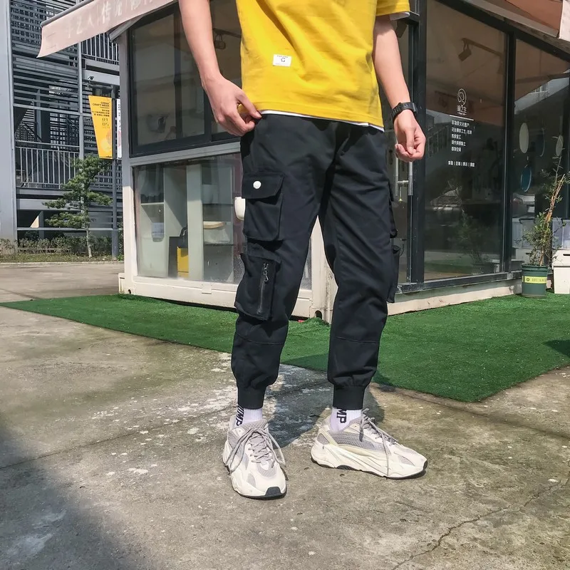 

INS Super Fire Pants Men Popular Brand Aberdeen Trend Loose-Fit Literature And Art Ulzzang Casual Pants Bib Overall