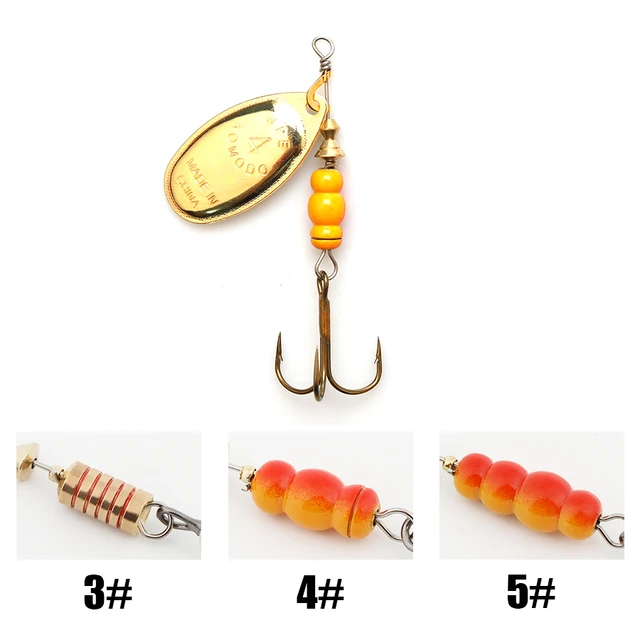 W.P.E Brand 1pcs Spinner Lure 6.5g/9.7g/13.4g Bass Fishing Bait Metal Spoon Lure Treble Hook Fishing Tackle Hard Lure CrankBaits 02