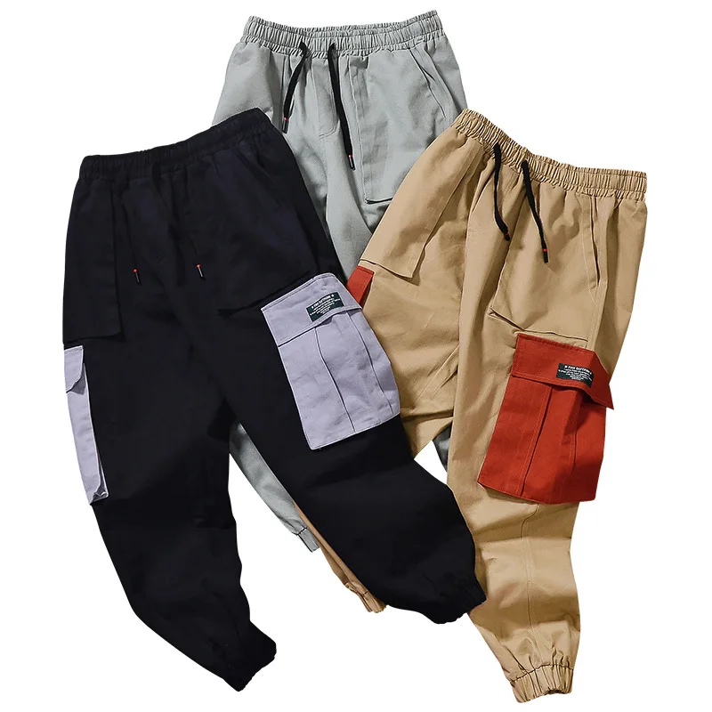 Japanese Style Western Style Pure Cotton Bib Overall Men Korean-style Trend Loose-Fit Trousers Casual Ankle Banded Pants