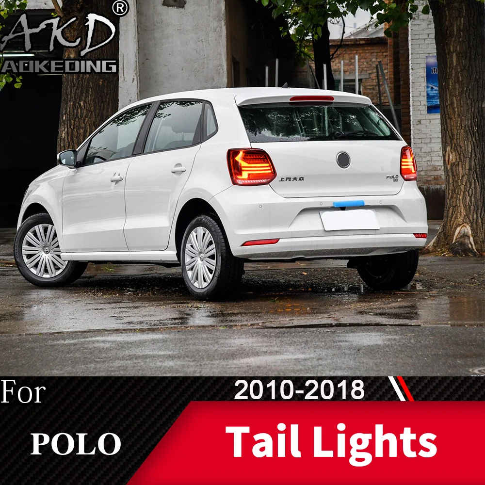 Задний фонарь для автомобиля Volkswagen 2010- Polo светодиодный задние фары, противотуманные фары Дневные ходовые огни DRL Тюнинг автомобилей Автомобильные аксессуары