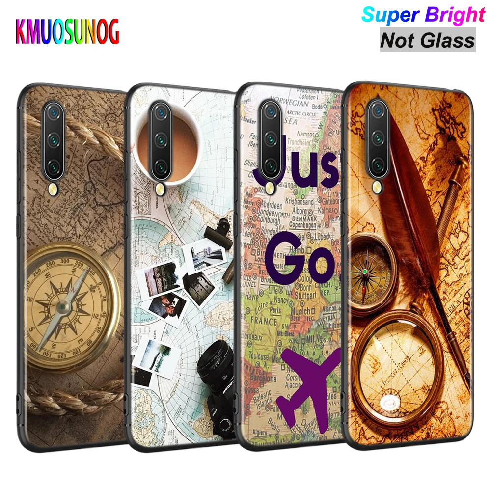 

World Map Travel Just Go Silicone Cover For Xiaomi Mi Note 10 Ultra 9T 9 SE A3 Lite Poco X3 NFC M2 Pocophone F1 Pro Phone Case