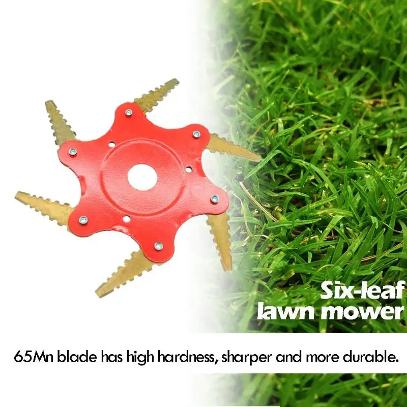 Durable 6T Steel Grass Trimmer Head 65Mn Manganese Blade Razors Weeding Cutter Brush for Lawn Mower Machine Head Accessories