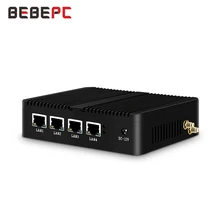 

BEBEPC Fanless Mini PC 4 LAN Celeron J1900 Quad-Core J1800 Firewall Router PFsense Windows Wifi Industrial PC Computer Server