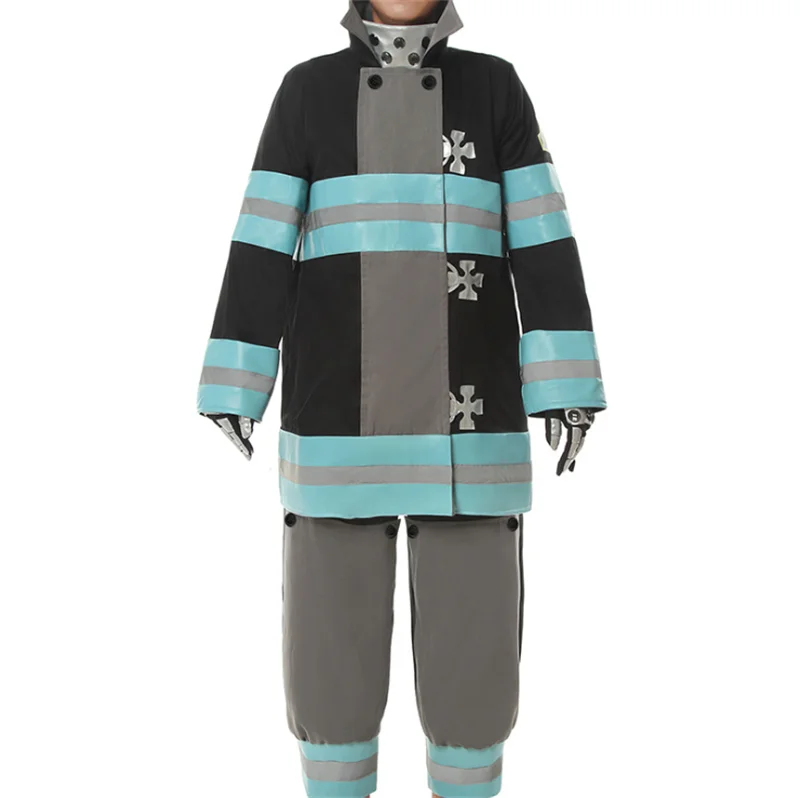 Coat and Pants Аниме, костюм для взрослых, косплей, пожарная сила, костюм на Хэллоуин, вечерние, для мужчин, женская одежда, шапка, реквизит - Цвет: Coat and Pants