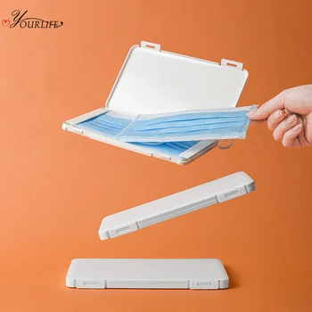 

OYOURLIFE Creative Portable Mask Storage Box Family Outdoor Dust-proof Antibacterial Mask Protect Case Mask Organizer Box