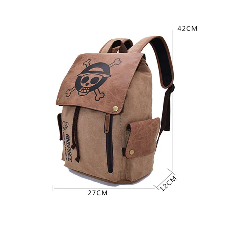 Anime Backpack Travel Backpacks Luffy One Piece Cosplay Eren Bag Cartoon Canvas Outdoor Teenagers Schoolbag Shoulders Bags