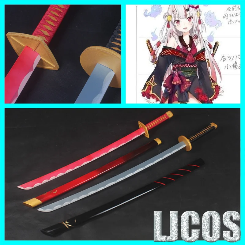 

Hololive Nakiri Ayame Double Sword Weapon Cosplay Props Weapons for Party Halloween Cosplay Show for Carnival