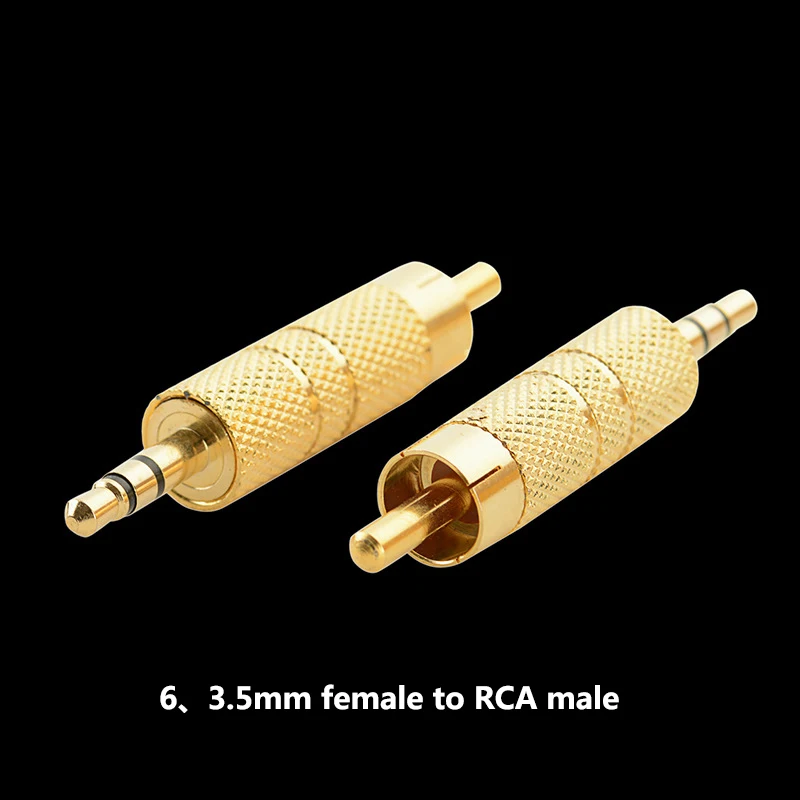 Gold RCA Adapters - Audio Plug Connectors, RCA Male/Female to 3.5mm/6.35mm Mono/Stereo Male/Female Description Image.This Product Can Be Found With The Tag Names Computer Cables Connecting, Computer Peripherals, PC Hardware Cables Adapters, Rca adapters audio plug connector rca