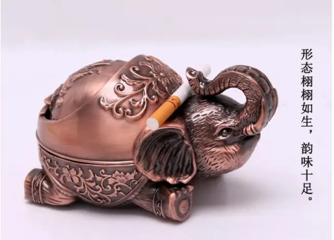 antique metal bronze/copper creative ashtray metal aschenbecher ashtray home cigarette smokeless ashtrays for cigar AT033