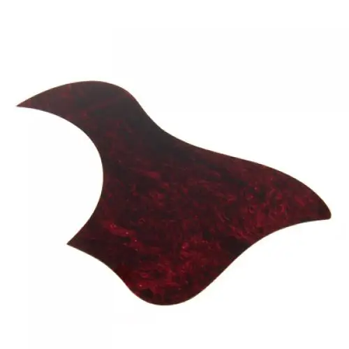 Self-Adhesive Pickguard Scratchplate Guard Plate For Acoustic Guitar Red PVC New