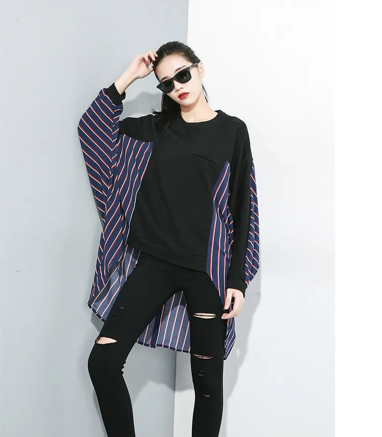 Max LuLu New Korean Fashion Style Ladies Punk Tops And Blouses Womens Autumn Striped Cotton Shirts Casual Patchwork Clothes