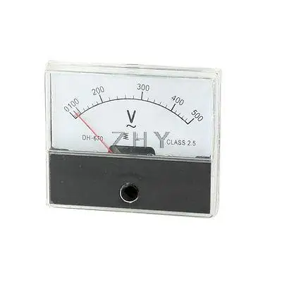 AC 0-500V Square Shape Analog Panel Meter Voltmeter Gauge DH-670