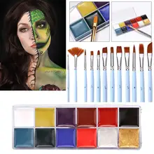 Краска для лица и тела 12 цветов вспышки случае Хэллоуин нарядное платье краска ing Art beauty