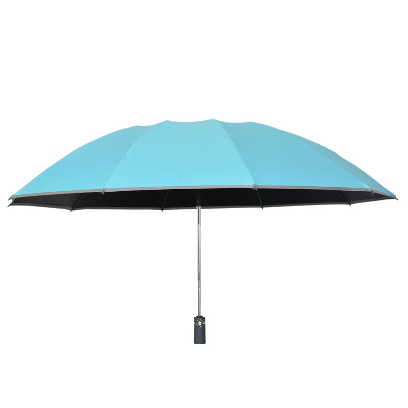108CM Blue Automatic Windproof Folding Umbrella Reverse Black Coating Women Rain Sun UV Ladies Parasol Big Men Windproof Umbrellas AA50YS - Цвет: 108CM Blue