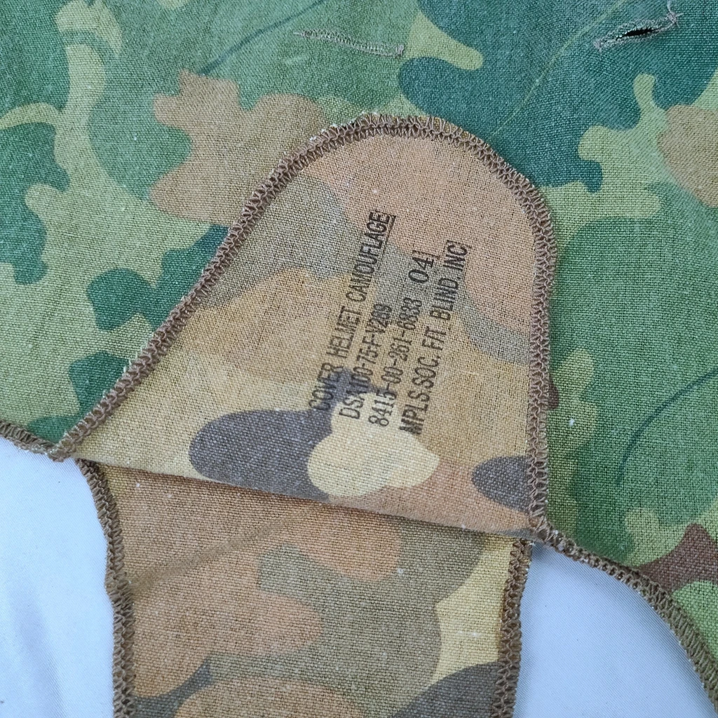 tomwang2012.Vintage VIETNAM WAR US MITCHELL camouflage REVERSIBLE HELMET COVER military helmet netting