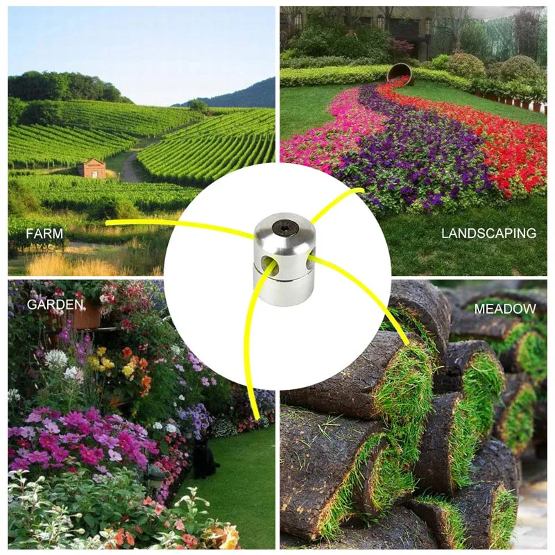 1 шт. Универсальный садовый триммер головка из алюминиевого сплава для травы