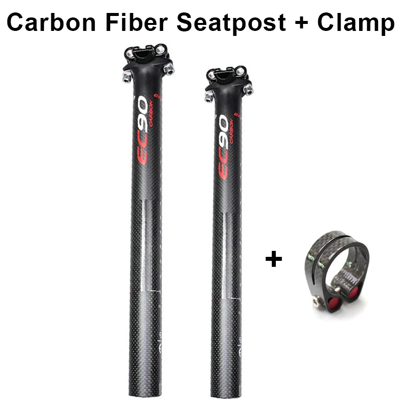 New Carbon fiber Bike cycling seat tube Road MTB Bicycle Seatpost 350/400mm