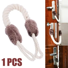Cotton Doorstop Rope Set Doors Slamming Shut Wedge Door Handles Stopper Tool Anti-crash Door Protector No Noise 60cm