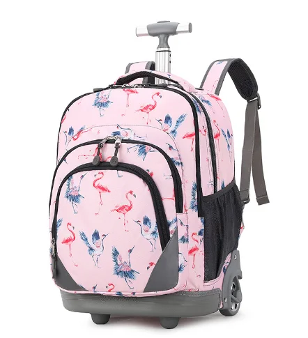 KIds 18 inch School Rolling backpack bag Children School Trolley backpack with wheels Wheeled Backpack Roller Bag with Wheels 3