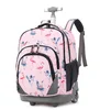 KIds 18 inch School Rolling backpack bag Children School Trolley backpack with wheels Wheeled Backpack Roller Bag with Wheels 3