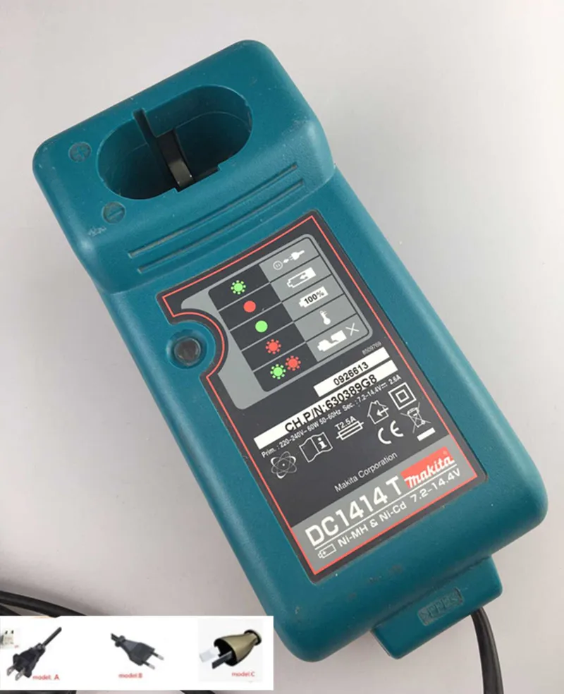 220 V-240 V DC1414T товар бывший в употреблении Зарядное устройство для MAKITA 6010D 6261D 6226DWE 6270D 6270DWE 6271D 6271DWE 6280D 6280DWE 6281D 6281DWE
