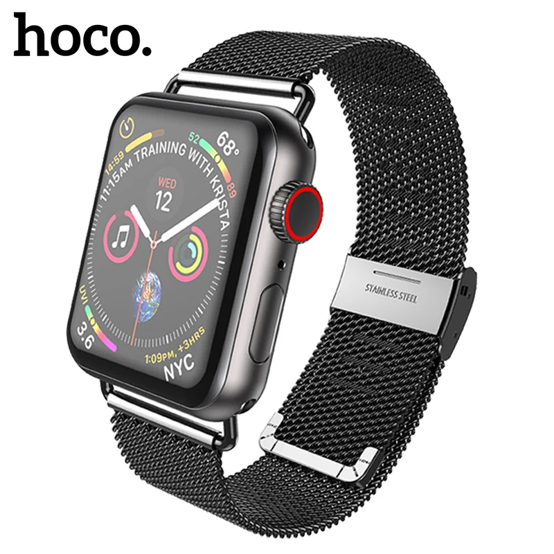 

Hoco Milanese Loop for Apple Watch 5 4 Band 44mm 40mm 38mm iWatch Series 5 4 3 2 1 Stainless Steel Strap Women Men Bracelet