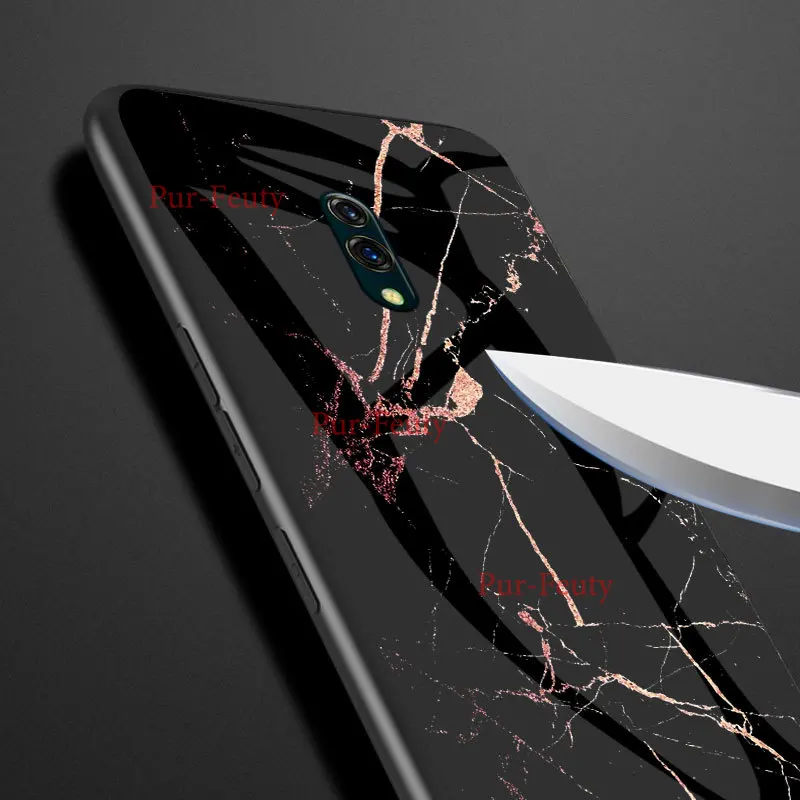 Для Oppo Realme X чехол для телефона 6,5 дюймов мраморный жесткий чехол из закаленного стекла для Oppo K3 чехол градиентная защитная задняя крышка для телефона