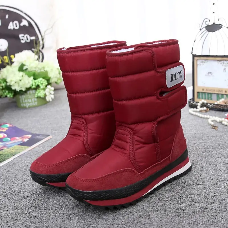 Tanie Śniegowce damskie 2019 zimowe buty damskie wodoodporne buty antypoślizgowe buty na platformie damskie buty bottes femme botki Botas Mujer