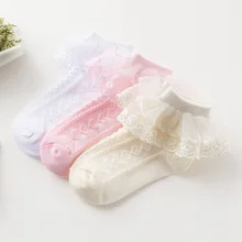 От 1 до 12 лет, детские носки для девочек с кружевной сеткой, короткие носки, белые, розовые, бежевые хлопковые носки для малышей, носки для танцев для девочек