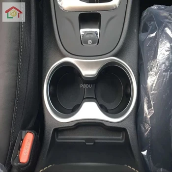 

ABS Chrome FOR Jeep Cherokee KL 2014 2015 2016 2017 2018 Car front water cup frame panel Cover Trim