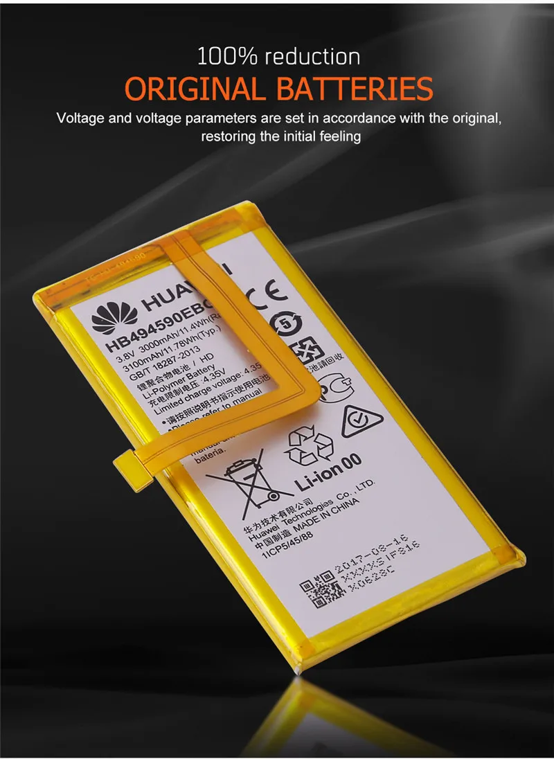 HB494590EBC Батарея для Huawei Honor 7 Honor7 Glory PLK-TL01H ATH-AL00 PLK-AL10 запчасть для мобильного телефона из натуральной акумуляторная батарея