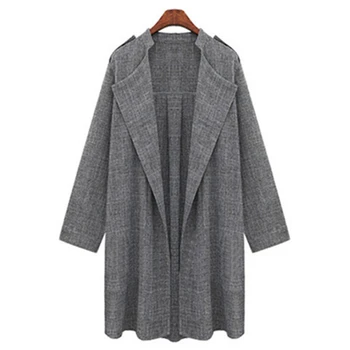 

2020 Hot Sale Cardigan Loose Wind Coat Autumn Women Wind Coat Custom Fit Cotton Women Clothes