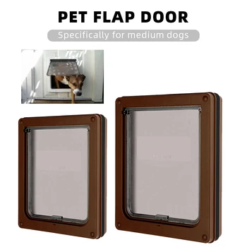 

Dog Cat Flap Door Pet Supplies Security Flap Door for Dog Cat Small Pet Gate Door Kit Cat Door