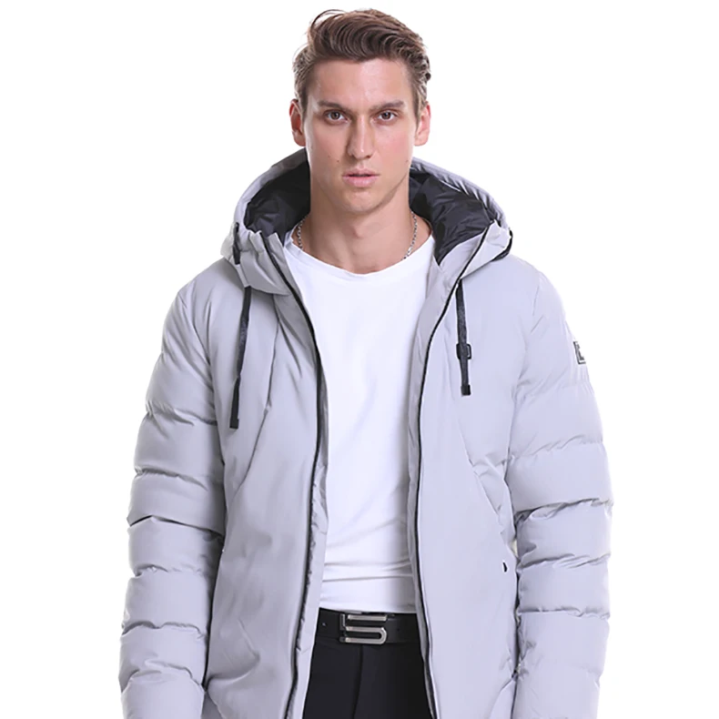 Men USB Electric Heated Coat Jacket 8 Hours Heating Hooded Jacket Long Sleeves Winter Warm Clothing Thermostat Hooded Waterproof